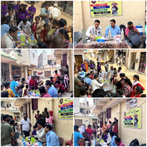 Read more about the article Organised a free medical camp and distributed medicines, created awareness about health